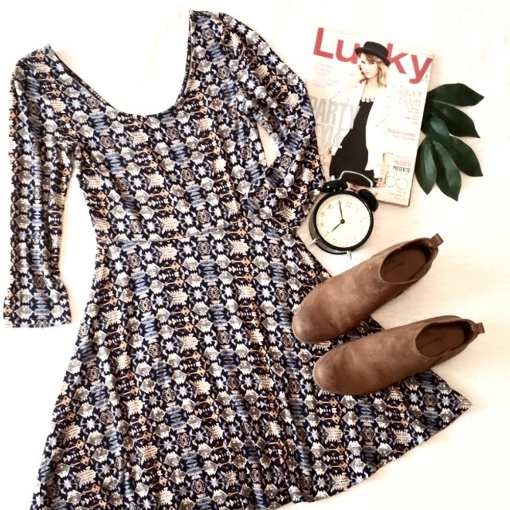 Forever 21 Aztec skater dress